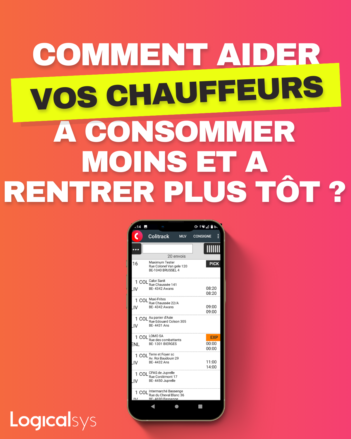 comment aider vos chauffeurs à consommer moins et à rentrer plus tôt?